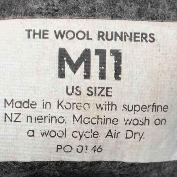 Allbirds Black Wool Runners Sneakers Size 11 - Picture 8 of 10